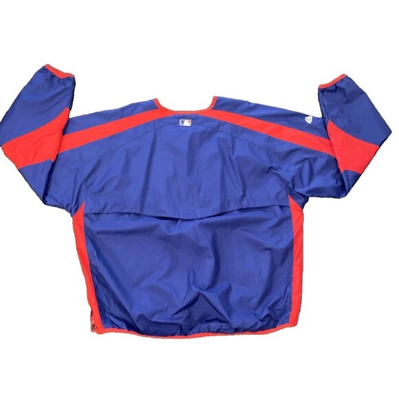 TEXAS RANGERS MLB Majestic Pullover Windbreaker Pockets Embroidered Logo Sz 2XL - Picture 3 of 16